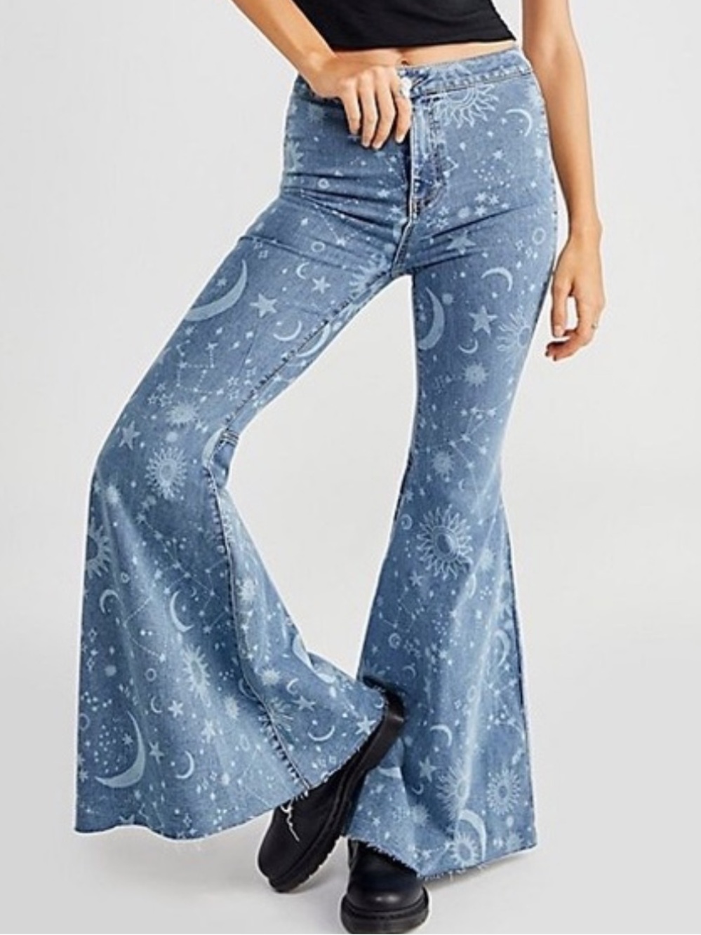 NWT Free People Just Float On Celestial Flare Jeans Size 30 RARE